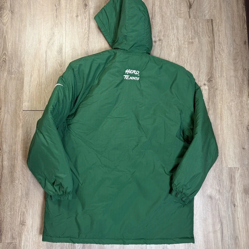 Nike Marshall University Puffer Jacket Team Issue Tennis Green Winter Insulated